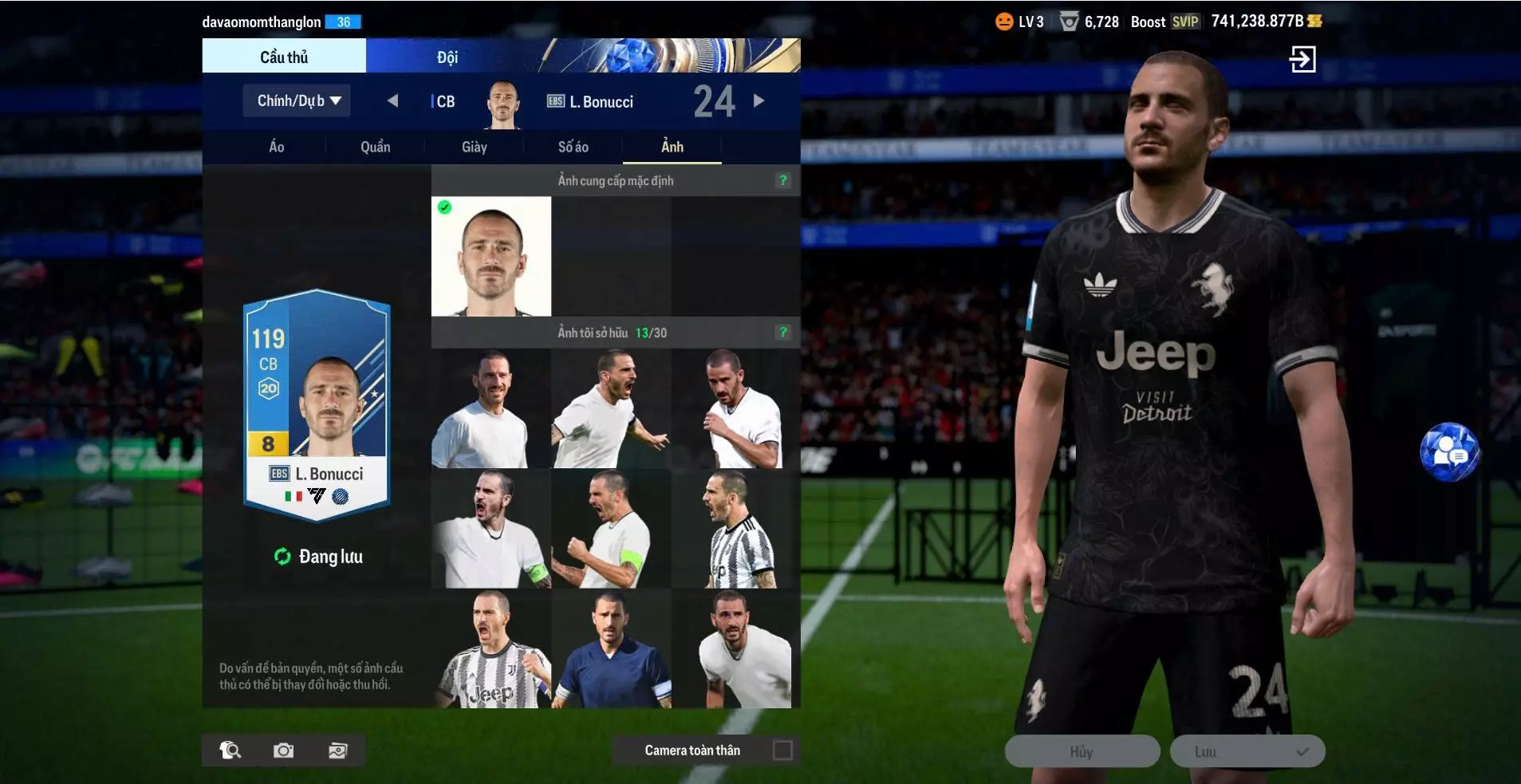 Acc 740kb trắng thông tin