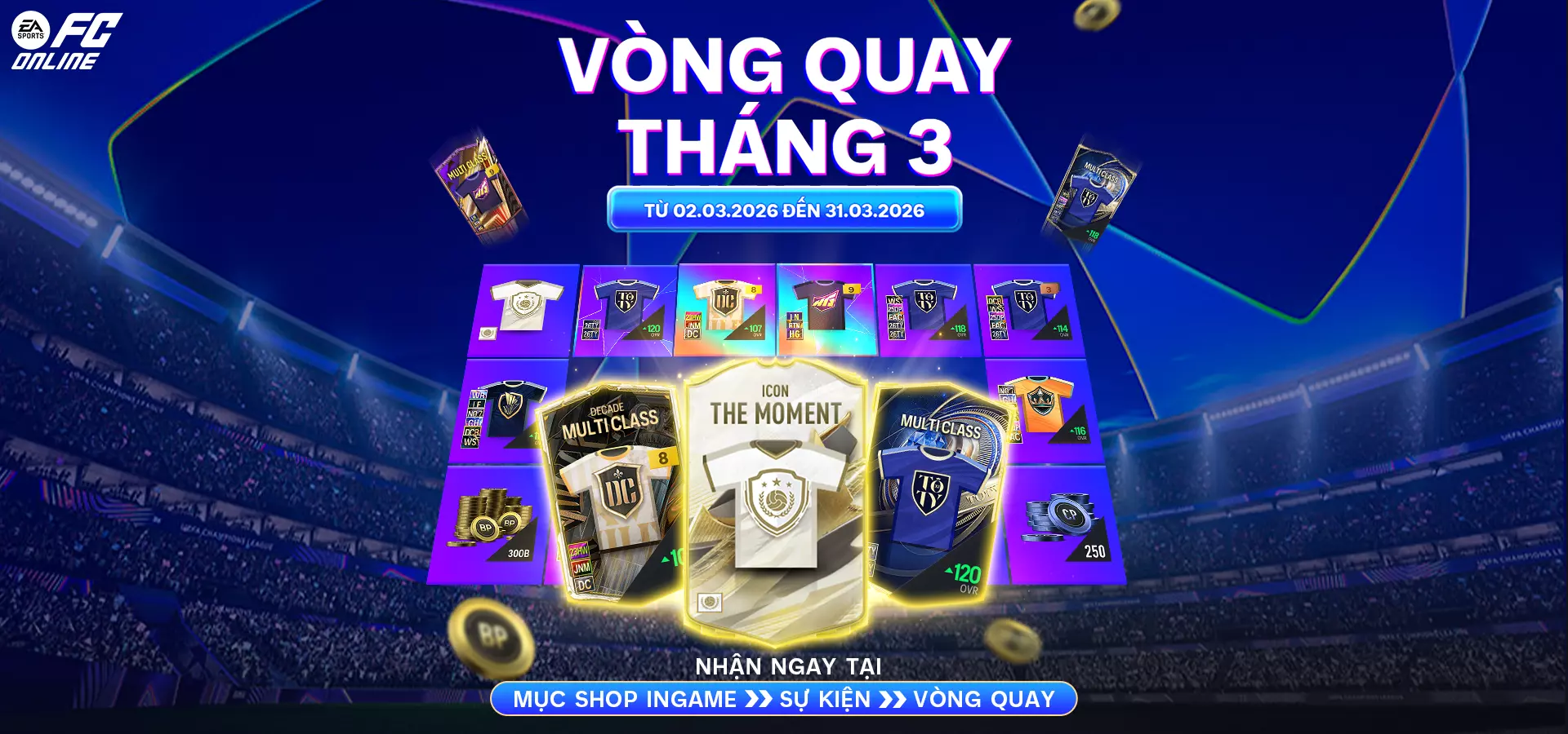 [SỰ KIỆN INGAME] VÒNG QUAY THÁNG 3: ĐĂNG NHẬP ĐỀU TAY, RINH QUÀ CẢ THÁNG